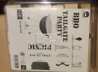 Stampin Up ON THE GRILL Wood Fathers Day Picnic BBQ tailgate Party Invitation