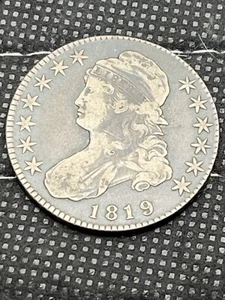 1819 50c Circulated Overton Type O-107 R4 XF US Capped Bust Liberty Silver Half - Picture 1 of 9