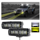 2Pcs 6'' LED Work Light Off-road Car 100W 10000LM for Jeep Truck Boat Worklight