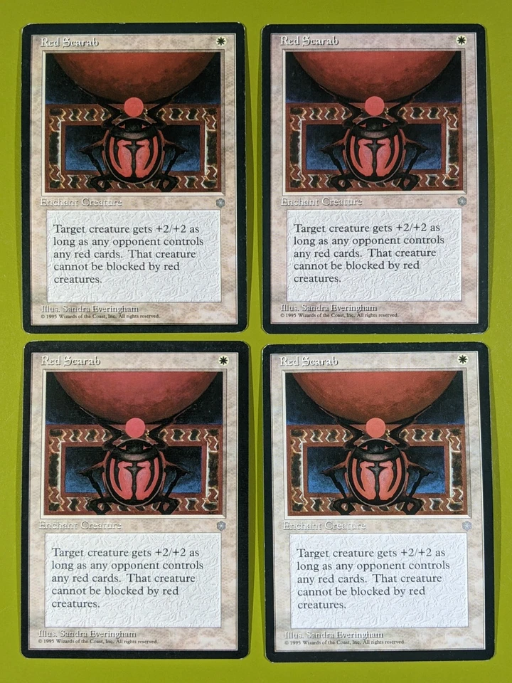 Red Scarab x4 Ice Age 4x Playset Magic the Gathering MTG  - Image 1 of 1