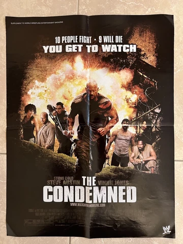 WWE Magazine Poster Stone Cold Steve Austin The Condemned 16x21 Cover