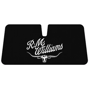 RM Williams Traditional Logo Universal Car Windscreen Sunshade Protector Black - Picture 1 of 1