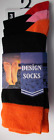 1 Pack Of 3 Black Socks Coloured Toes And Heels Size 4 7 Bn