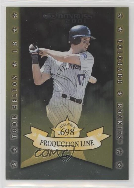 2001 Donruss Production Line /698 Todd Helton #PL-21 HOF - Image 1 of 2