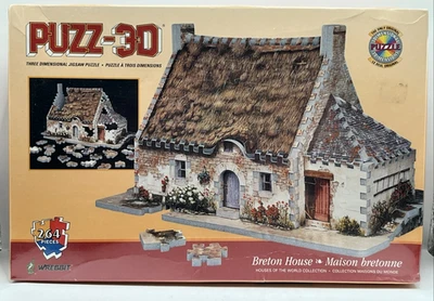 Wrebbit Puzz-3D Breton House 264 Piece Three Dimensional Jigsaw Puzzle - Image 1 of 3