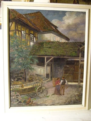 Karl Rexhäuser Steinach Sonneberg Thüringen Münchner Schule : Bauernhof Franken - Bild 1 von 4