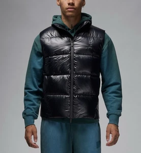 NUEVO CON ETIQUETAS $165 Nike Jordan Flight Chaleco acolchado de plumón para hombre XXL negro FV7273-010 - Imagen 1 de 7