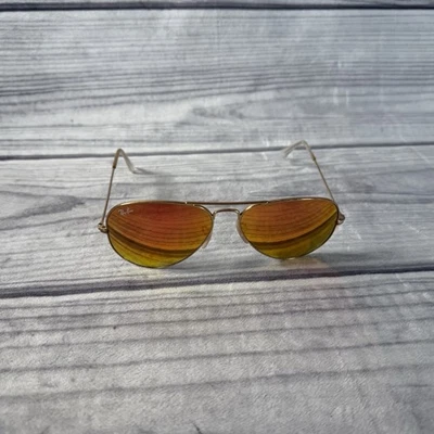 Auténticas LENTES FLASH AVIADOR RAY-BAN Dorado Naranja seminuevas leer Foto 1 de 4