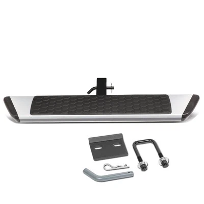 Fit 2" Receiver Rear Bumper Trailer Aluminum Hitch Step Bar 26"W x 5.5"L Silver - Image 1 of 4