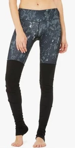 Alo Yogahose Damen klein schwarz grau Kompressionsleggings sportlich 28 x 35 - Bild 1 von 2