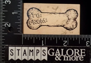 PSX Stempel E-861 TO & FROM DOG BONE ANIMAL #T21 - Bild 1 von 3