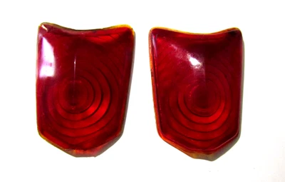 Vintage pair of 1939 Dodge glass taillight lenses APTCB 5258 - Image 1 of 4