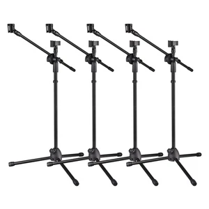 4pcs Live Stream Microphone Stand Dual Mic Clip Boom Arm Tripod Studio - Picture 1 of 10