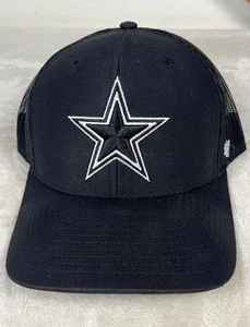 Dallas Cowboys '47 Trucker Malla Snapback Sombrero Ajustable - Negro - Imagen 1 de 6