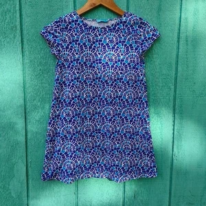 J. McLaughlin Brick Road Swing Kleid Gr. 8 sportlich Stretch blau Küstenresort - Bild 1 von 6