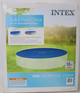Intex 12 Ft Round Easy Set and Metal Frame Swimming Pool Solar Tarp - Picture 1 of 5