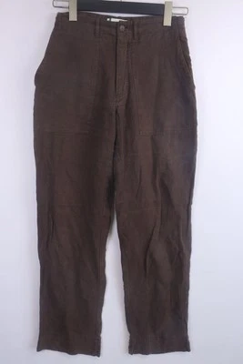 Pantalón recto de lino marrón CARVEN para mujer talla 44 Foto 1 de 4