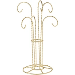 Bard's 6 Arm Gold-toned Ornament Stand, 12" H x 6" W x 6" D - Picture 1 of 2