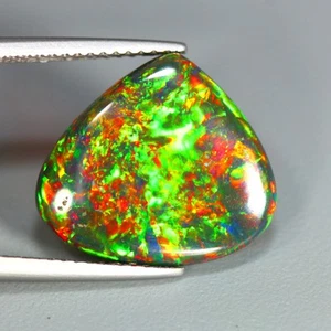 4.08 Cts_Extreme Top Fire_100 % Natural Rainbow 3D Flash Welo Solid Black Opal - Bild 1 von 4