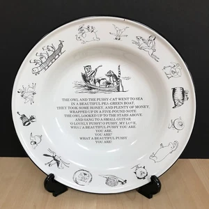 Royal Academy of Arts Edward Lear Enamel Bowl Owl & The Pussycat Decorative 24cm - Picture 1 of 11