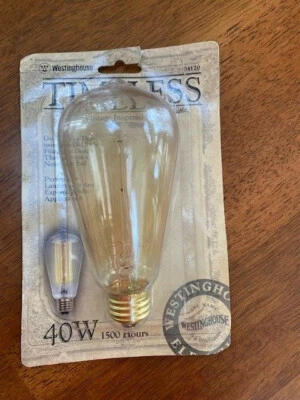 Westinghouse timeless vintage ispired bulb  04120 40W 1500 hours - Image 1 of 2