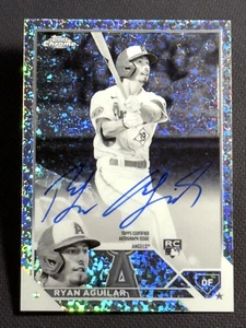 2023 Topps Chrome MINI DIAMOND REFRACTOR ROOKIE AUTO Ryan Aguilar SSP, item 5 - Picture 1 of 2