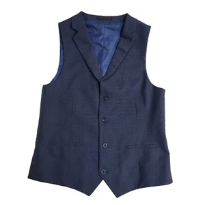 OneSixFive Navy Blue Smart Formal 2 Pocket Waistcoat Men's XS 36" - Picture 1 of 4