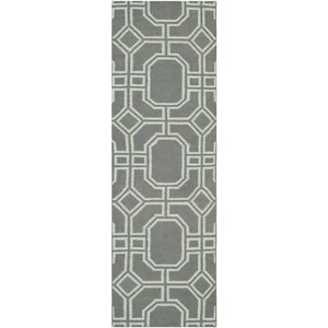 Safavieh Flat weave Wool Grey/ Light Blue 2' 6' x 8' Runner - Picture 1 of 1