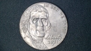 2021 P Jefferson Nickel ((ERROR)) WDDR-10 From OBW roll - Picture 1 of 3