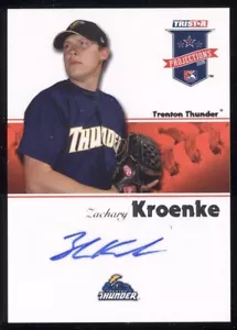 209 ZACHARY KROENKE 2008 TRISTAR PROJECTIONS AUTOGRAPHED THUNDER MLB BASEBALL - Bild 1 von 2