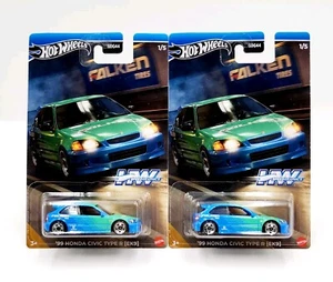 2 X Hot Wheels 2024 HW Speed graphics '99 Honda Civic Type R [EK9] Falken  - Bild 1 von 8
