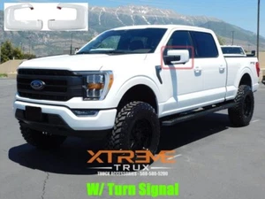 Painted Oxford White Mirror Covers Cap Set For 21-24 Ford F150 w/ Camera Signal - Foto 1 di 2
