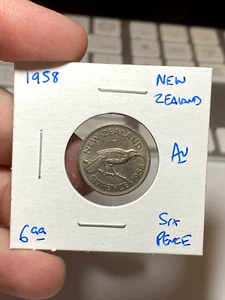 1958 New Zealand 6 Pence - Picture 1 of 2