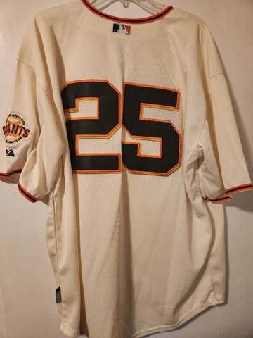 Barry Bonds San Francisco Giants Majestic Jersey Size 56 Beige Cream Cool Base Cover