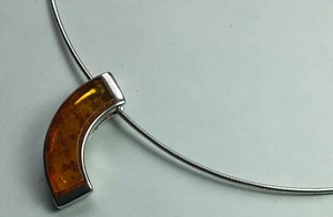 Bernstein Collier .925  Silber   # 3011 x - Bild 1 von 2