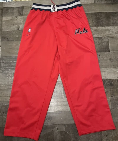 Vintage Nike Team Sports NJ Nets Warm Up Pants Side Buttons Size 2XL NBA Cover