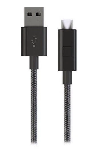 Cabo de carga e sincronização trançado Verizon micro-USB com luz LED transferência de dados 4 pés - Imagem 1 de 1