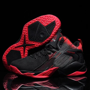 Zapatos de baloncesto para hombre Zapatos deportivos con cordones Suela de bordillo Tenis antideslizantes - Imagen 1 de 38