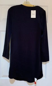 NWT Theory Tie Back Shift Dress $395 Deep Navy Double Sateen Satin *Size 2* - Picture 1 of 6