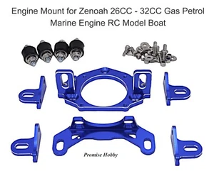 Supporto motore CNC alluminio per Zenoah 26CC - 32CC motore marino a gas RC modello barca - Foto 1 di 23