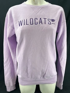 NEW Kansas State Wildcats Comfort Wash Purple Crew Neck Sweatshirt Women's S - Picture 1 of 10