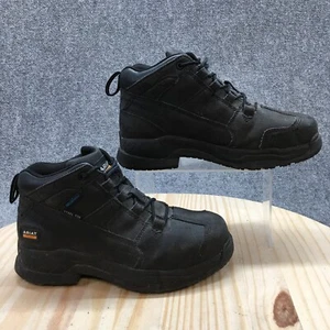 Ariat Work Boots Womens 8 B Contender H2O Steel Toe Safety Bootie Black Leather - Picture 1 of 19