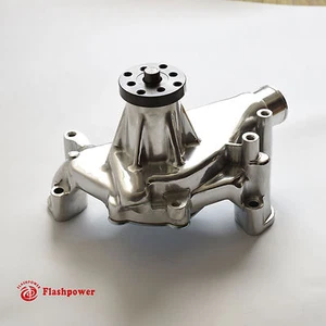 Bomba de agua larga bloque pequeño Chevy aluminio pulido - Imagen 1 de 2