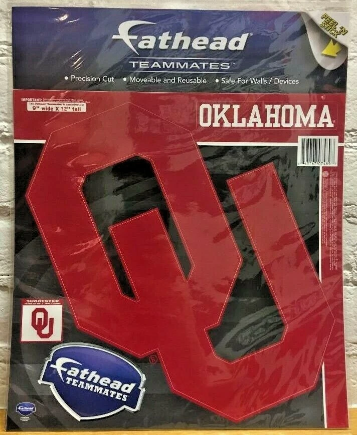 Calcomanía de vinilo pelar y pegar Oklahoma Sooners NCAA Fathead Teammates Foto 1 de 1