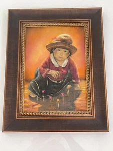 Beautiful painting from Peru with frame 17" L x 13.5" W x 1" art piece - Picture 1 of 4