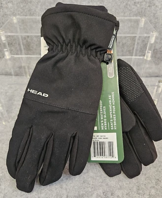 Head Men's XL Sensatec Waterproof Hybrid Gloves Warmer Black Touch Screen NEW - Image 1 of 4