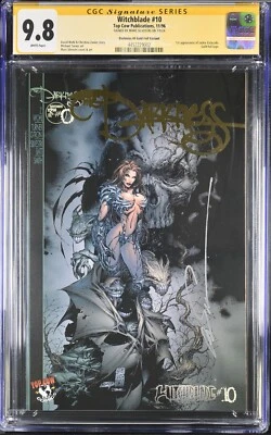 Witchblade #10 Darkness #0 Gold Variant CGC 9.8 SS Signed Marc Silvestri 1st App - Image 1 of 2