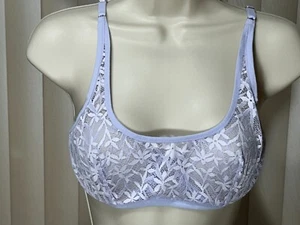 Natori Underwire Bra 34B Portrait Lace Support Bands Floral Lavender 726259 - Picture 1 of 10