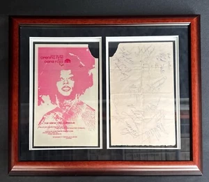 Michael Jackson, +5 Autos Signed The Diana Ross Classique Program 1970 Framed - Picture 1 of 5