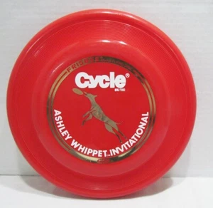 WHAM-O FRISBEE CICLO COMIDA PARA PERROS ASHLEY WHIPPET INVITATIONAL AÑOS 80 ROJO VINTAGE - Imagen 1 de 2